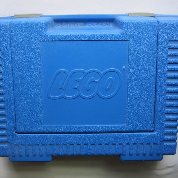 vintage 1984 Lego Blue Hard Plastic Storage / Carrying Case - Picture 2 of 8